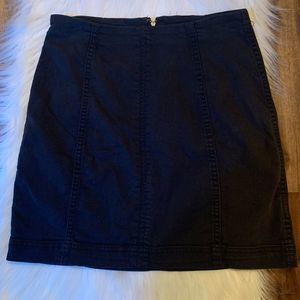 Free People Black Modern Femme Denim Mini Skirt Size 4